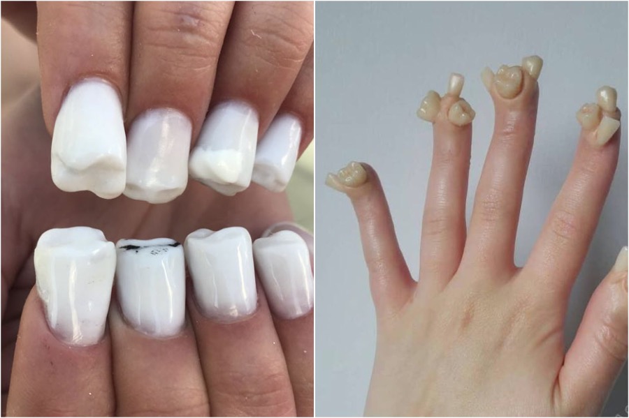 Arte de uñas de dientes |:  Las tendencias de arte de uñas más locas |  Zestradar