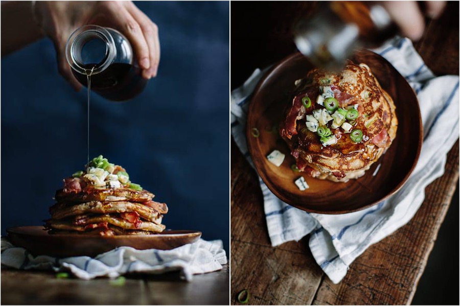 Tortitas De Trigo Sarraceno Con Queso Azul, Tocino Y Sirope De Arce |  10 mejores ideas rápidas y fáciles para el desayuno y la cena |  Zestradar