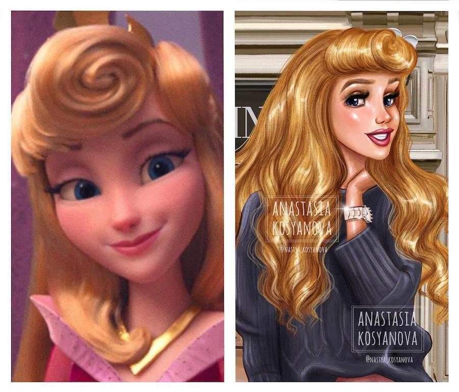 Aurora | Fashion Illustrator hace que los personajes de dibujos animados son elegantes y de moda 