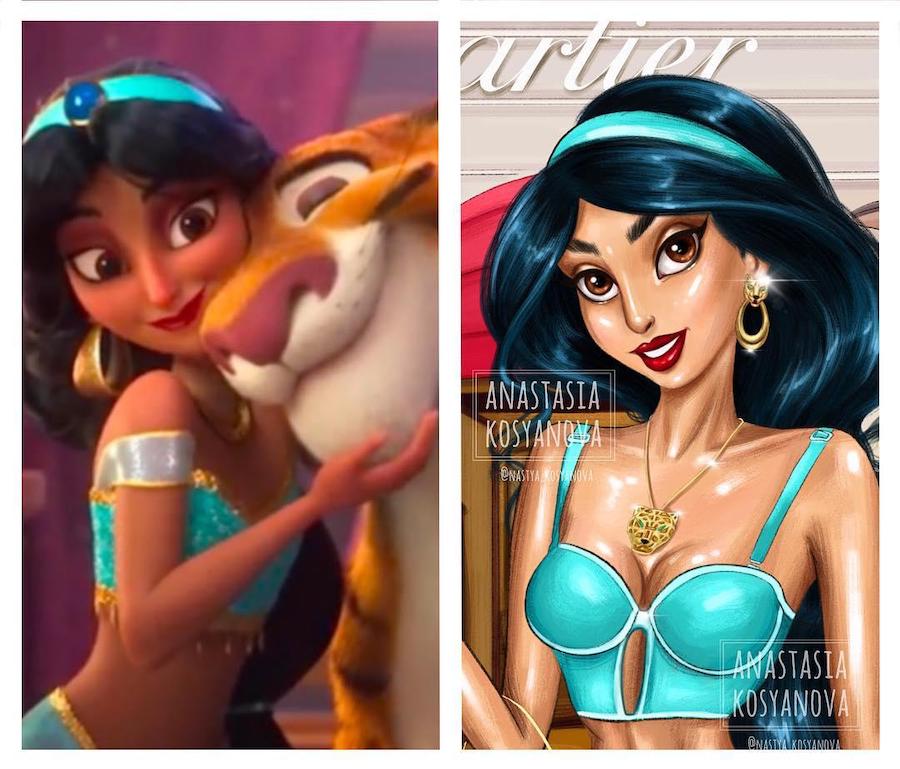 Hasmik | Fashion Illustrator hace que los personajes de dibujos animados son elegantes y de moda 
