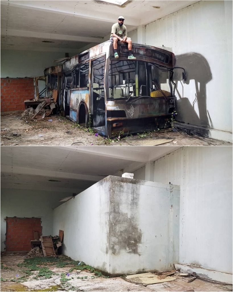 3d Bus | 10 Hiperrealista 3D Street Art Odeith | Bayas cerebrales
