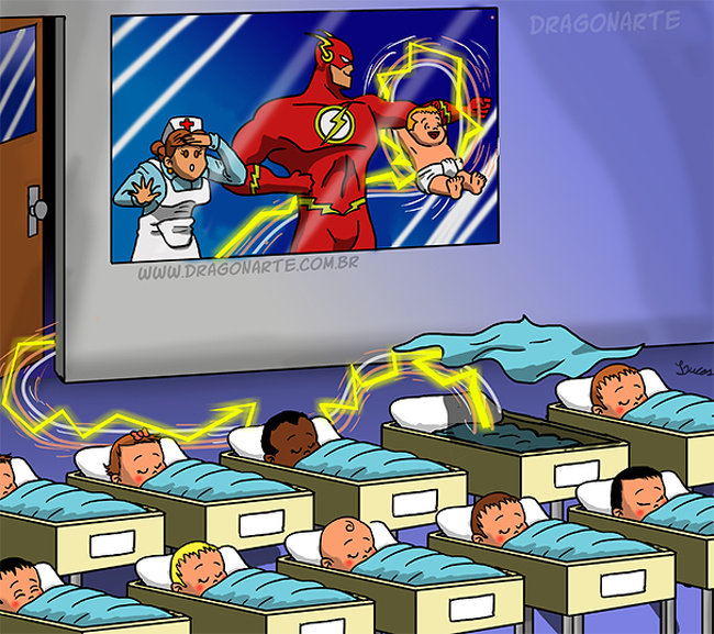 Flash | ¿Qué hacer si los superhéroes increíbles y DC tienen hijos? Bayas cerebrales