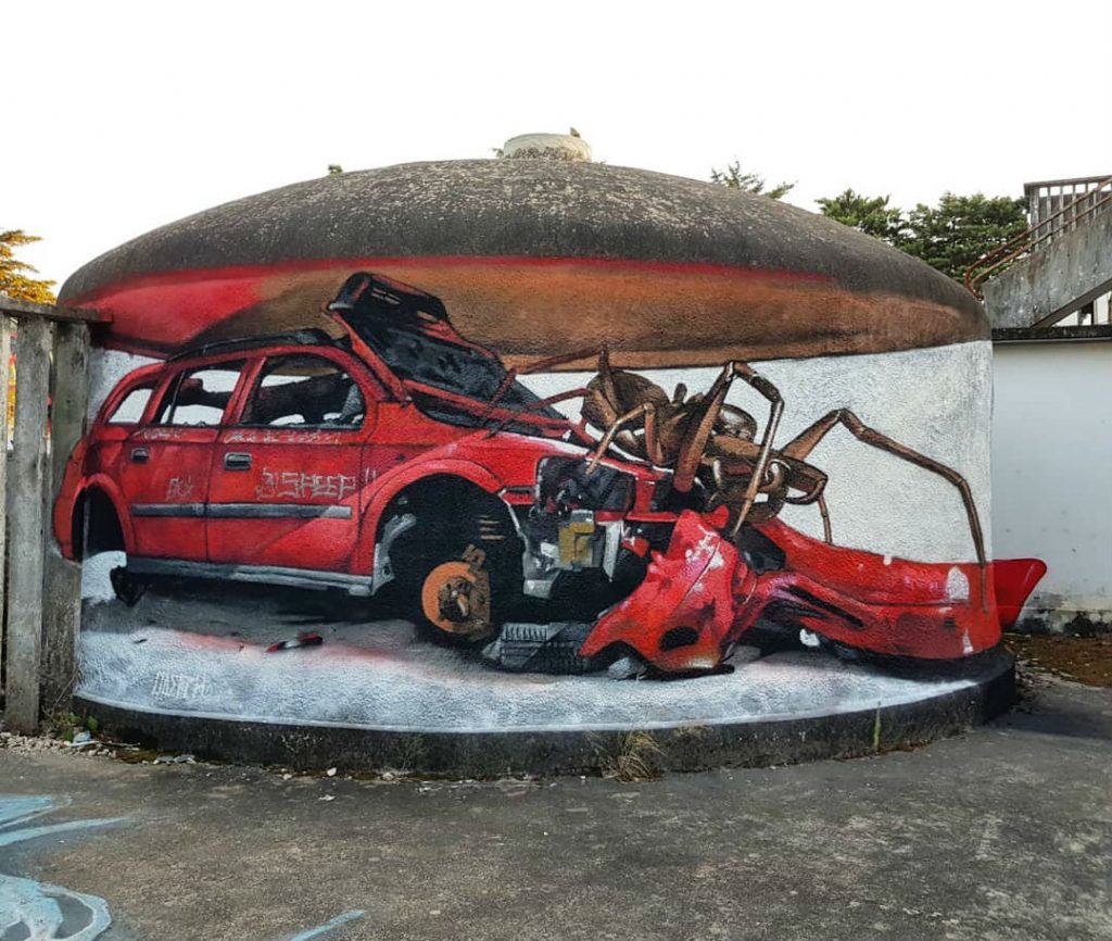 Arañas | 10 Hiperrealista 3D Street Art Odeith | Bayas cerebrales