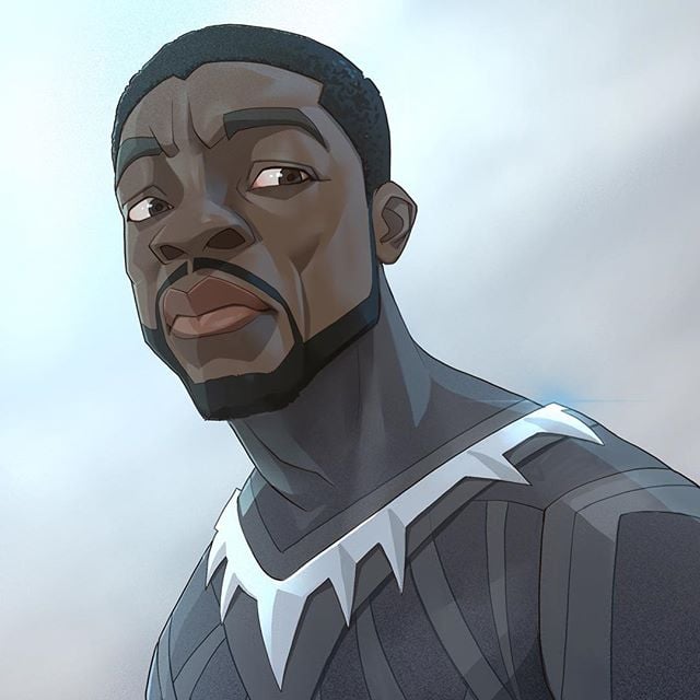 Pantera negra | 23 Marvel Heroes Raimagined por Xi Ding | Bayas cerebrales