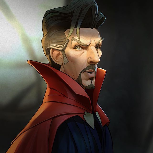 Dr. Strange | 23 Marvel Heroes Raimagined por Xi Ding | Bayas cerebrales