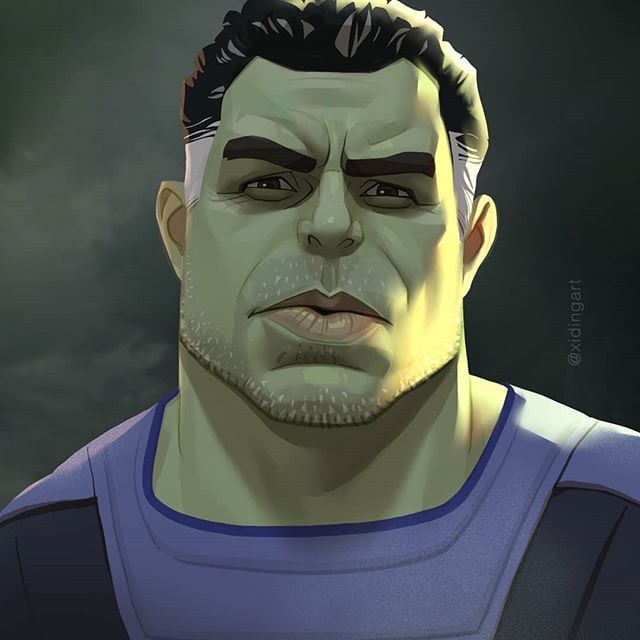 Hulk | 23 Marvel Heroes Raimagined por Xi Ding | Bayas cerebrales