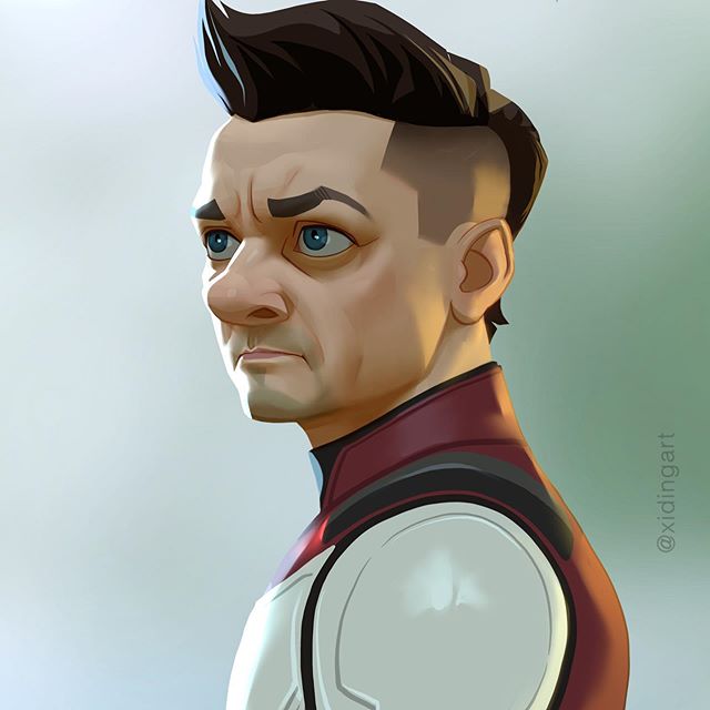 Hawkeye | 23 Marvel Heroes Raimagined por Xi Ding | Bayas cerebrales