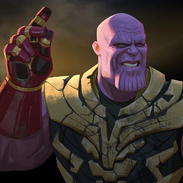 Thanos | 23 Marvel Heroes Raimagined por Xi Ding | Bayas cerebrales