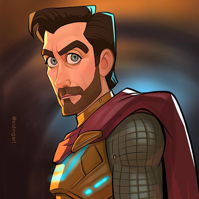 Mysterio | 23 Marvel Heroes Raimagined por Xi Ding | Bayas cerebrales